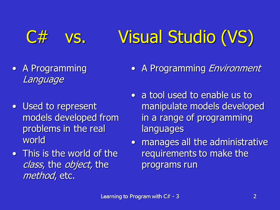 Learning to Program with C# - 31 Unit 3 Introduction to Visual ...