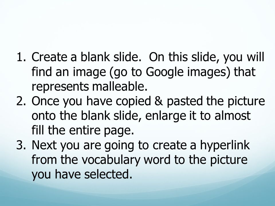 1.Create a blank slide.