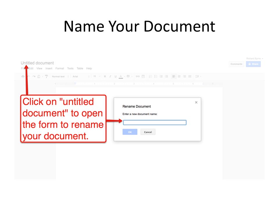 Name Your Document