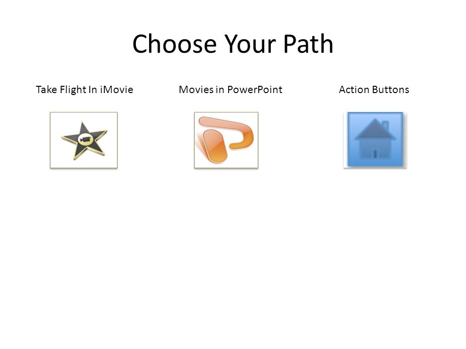 Take Flight In iMovie Choose Your Path Movies in PowerPointAction Buttons