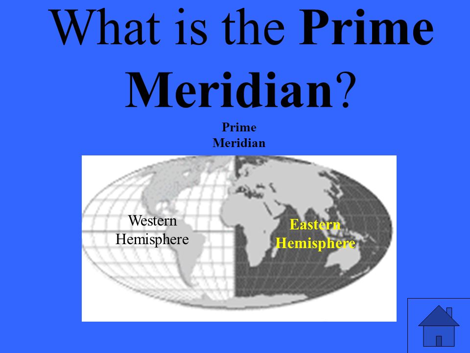 What is the Prime Meridian Prime Meridian Western Hemisphere Eastern Hemisphere