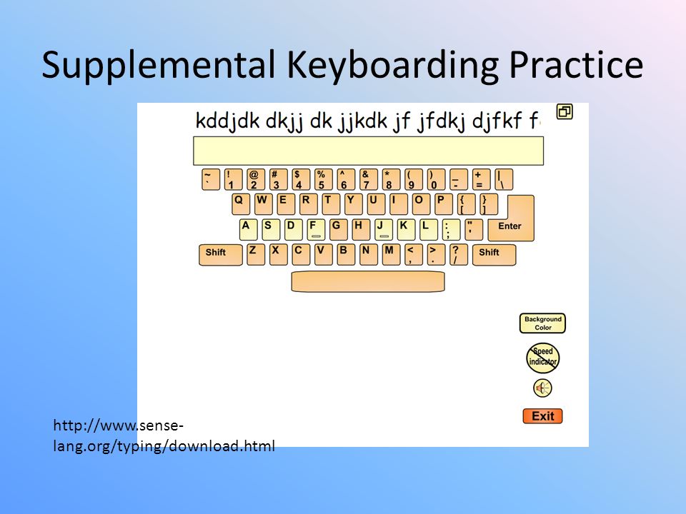 Supplemental Keyboarding Practice   lang.org/typing/download.html