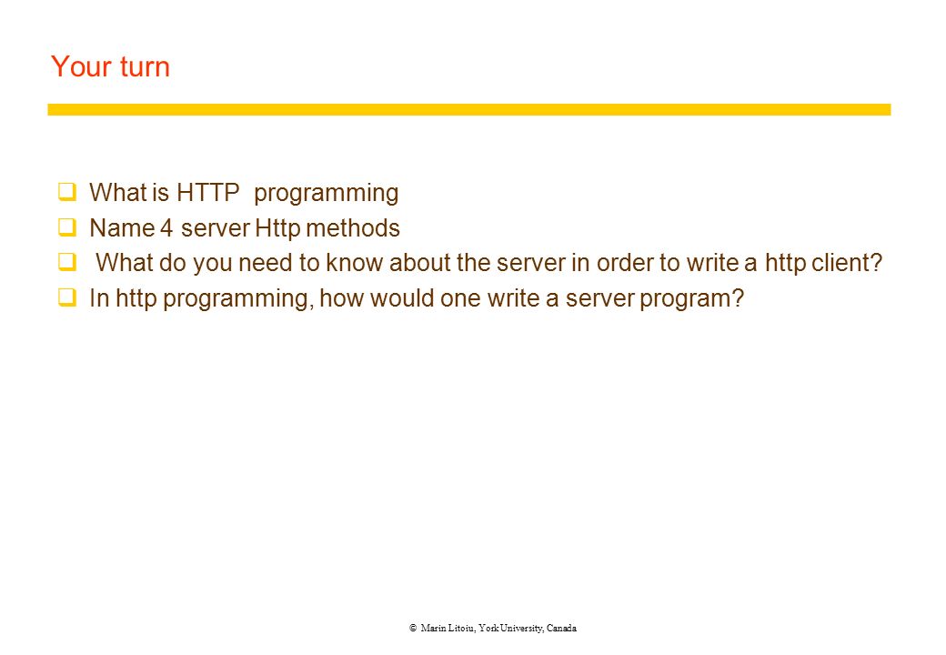 ITEC 4020A:Internet Client Server Systems Professor: Marin Litoiu ...