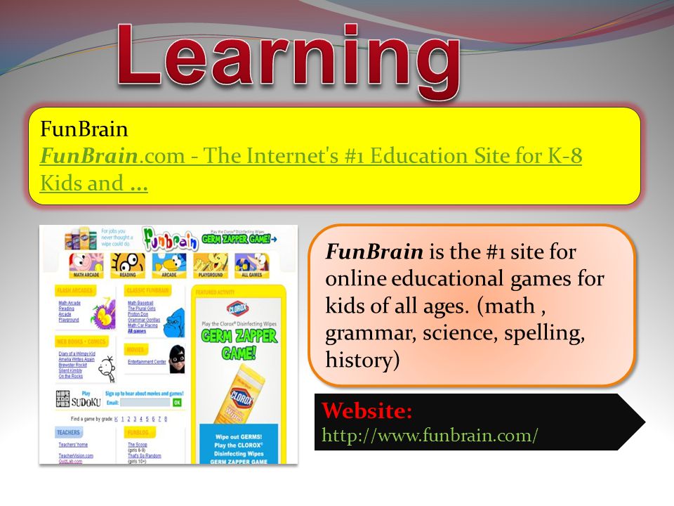 FunBrain is the #1 site for online educational games for kids of all ages.  (math, gra…