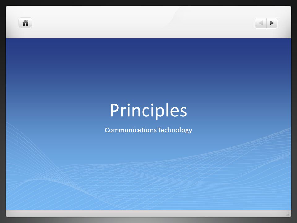 Principles Communications Technology