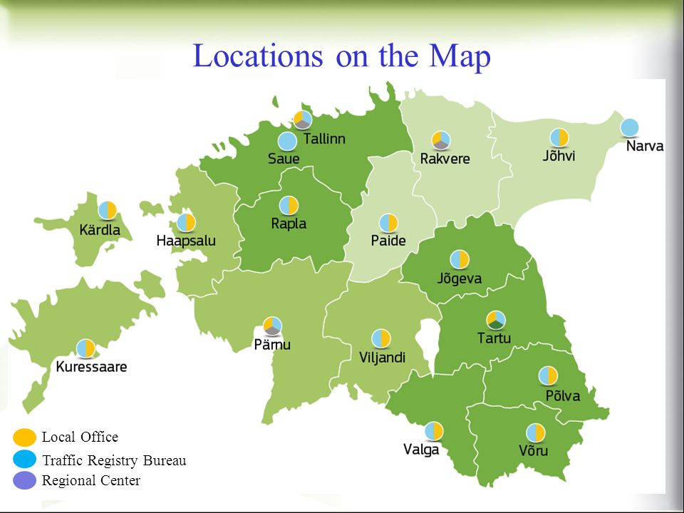 Locations on the Map 3 Local Office Traffic Registry Bureau Regional Center
