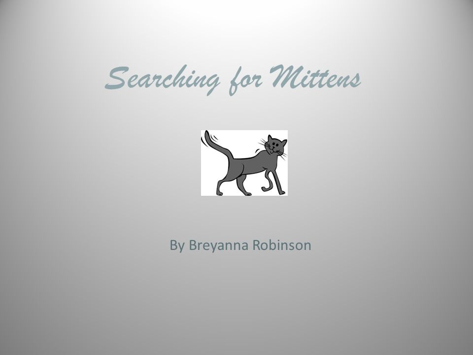 Searching for Mittens By Breyanna Robinson