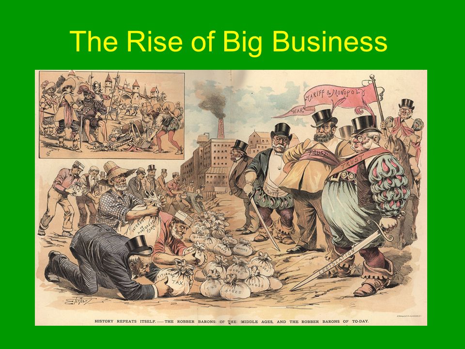 impact of big business on the economy and politics 1870 to 1900 the rise of big business worksheet answers