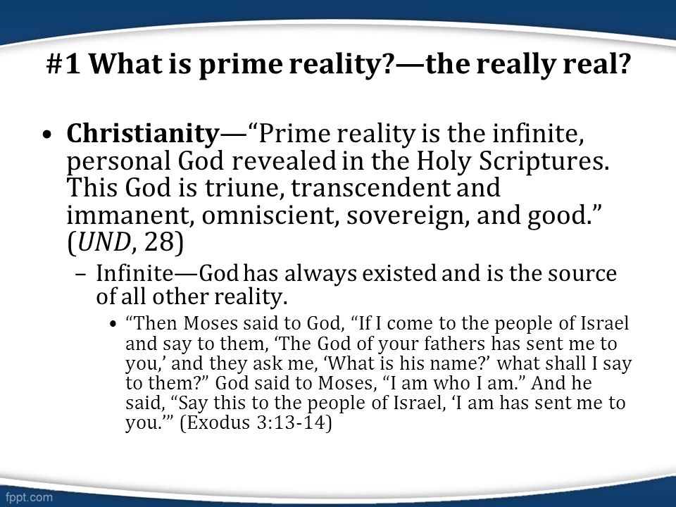 what is prime reality in christianity