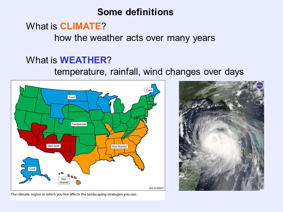 What is CLIMATE. how the weather acts over many years What is WEATHER.