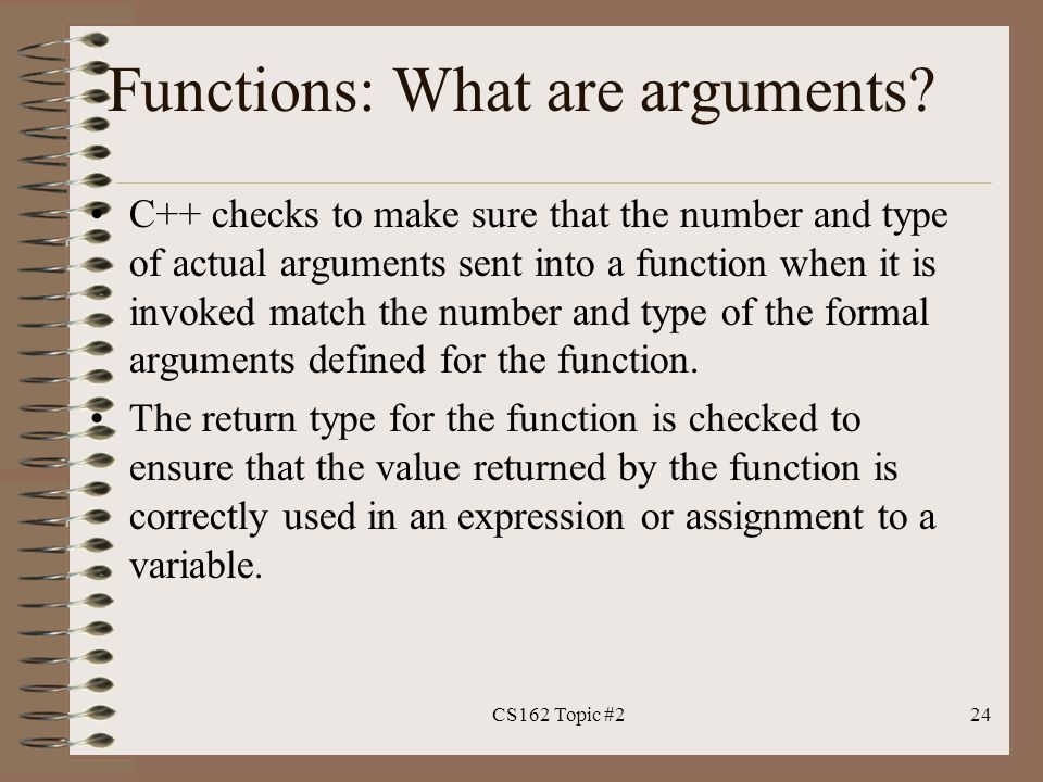 Functions: What are arguments.