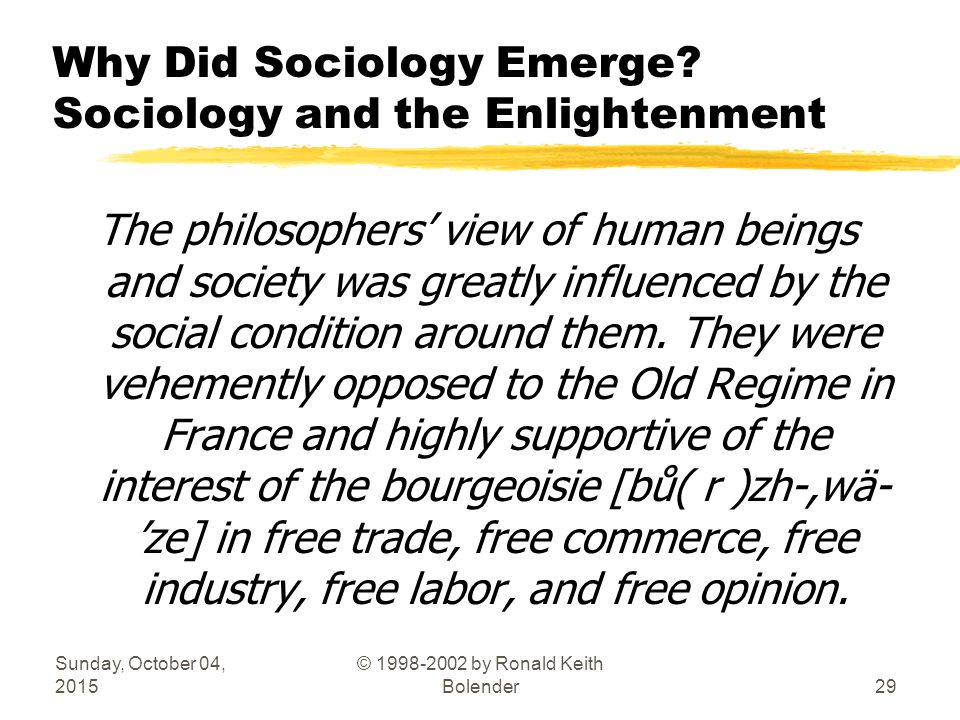 factors that led to the emergence of sociology