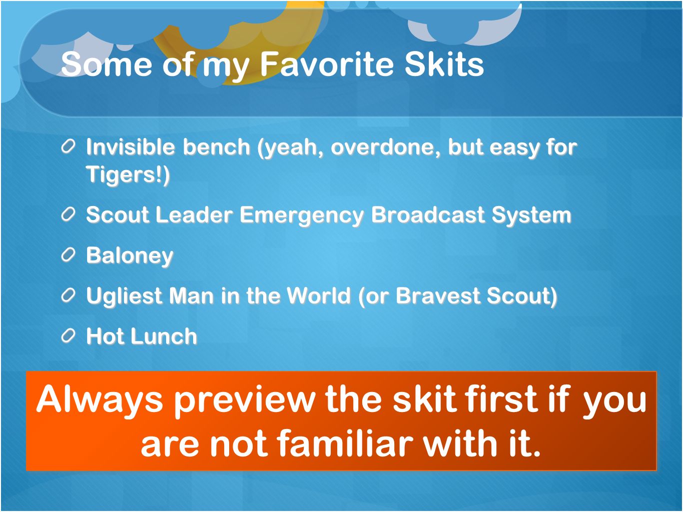 6 Silly And Simple Cub Scout Skits For Campfires Cub Scout Ideas