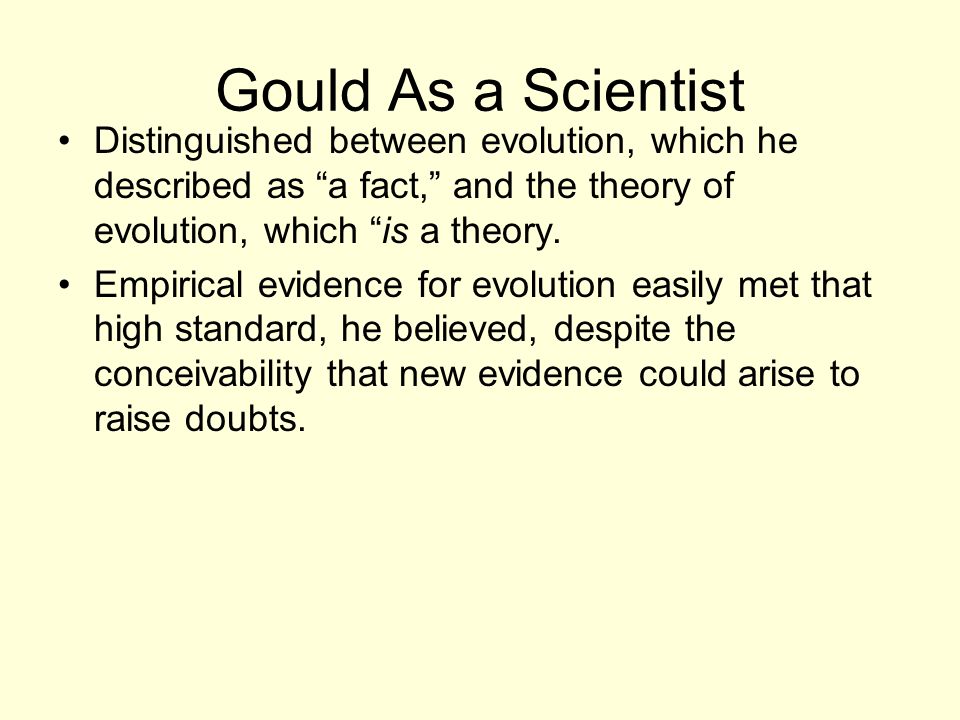 evolution as fact and theory gould