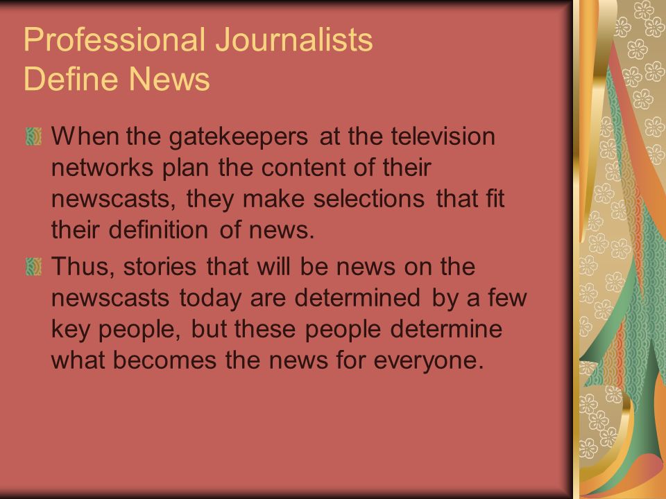 forord Countryside omfavne What Is News?. Learning Objectives Define news, and explain its  characteristics Identify characteristics that make a story newsworthy  Recognize other. - ppt download
