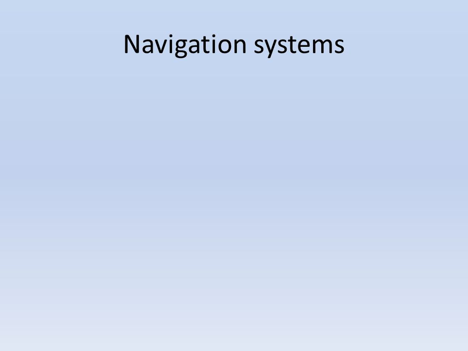 Navigation systems