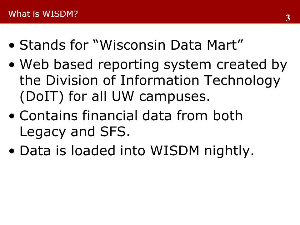 What is WISDM.