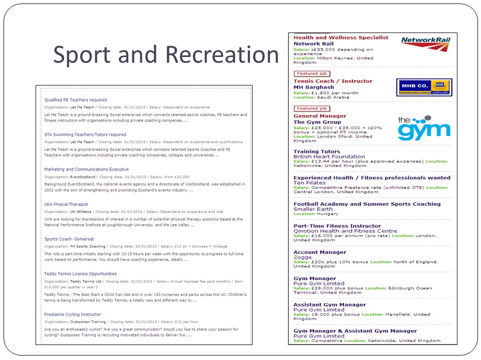 Sport and Recreation