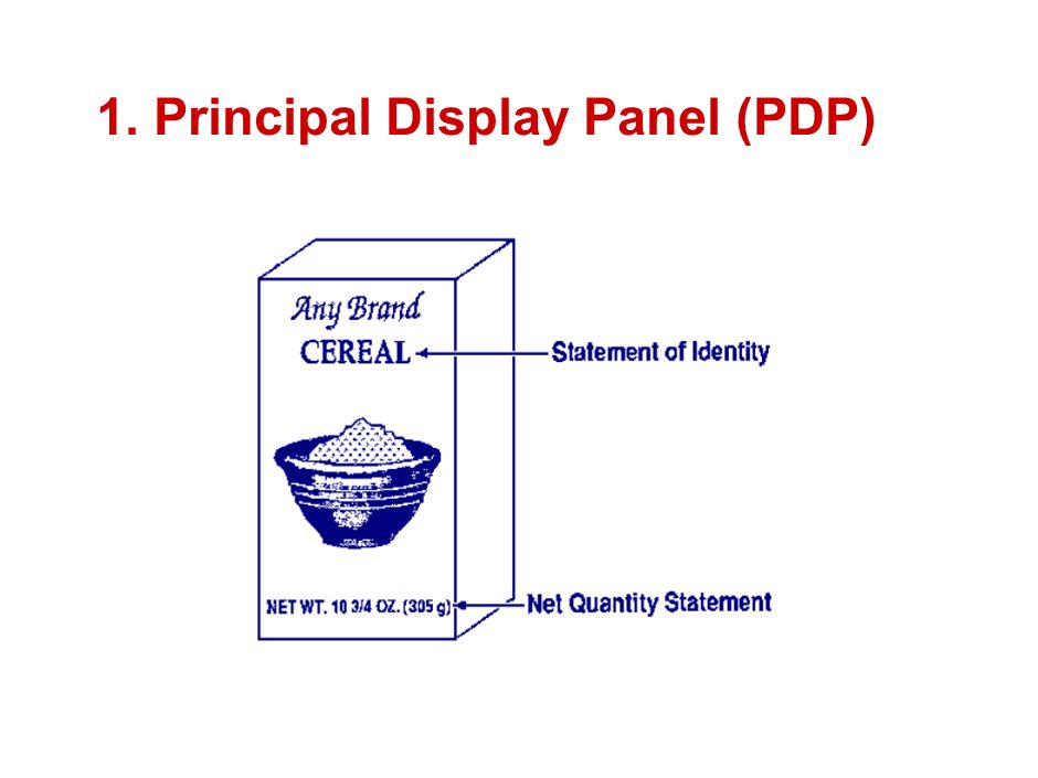 1. Principal Display Panel (PDP) 2. Nutrition Facts Panel 3. Ingredient  List 4. Information Panel Nutrition Labeling. - ppt download