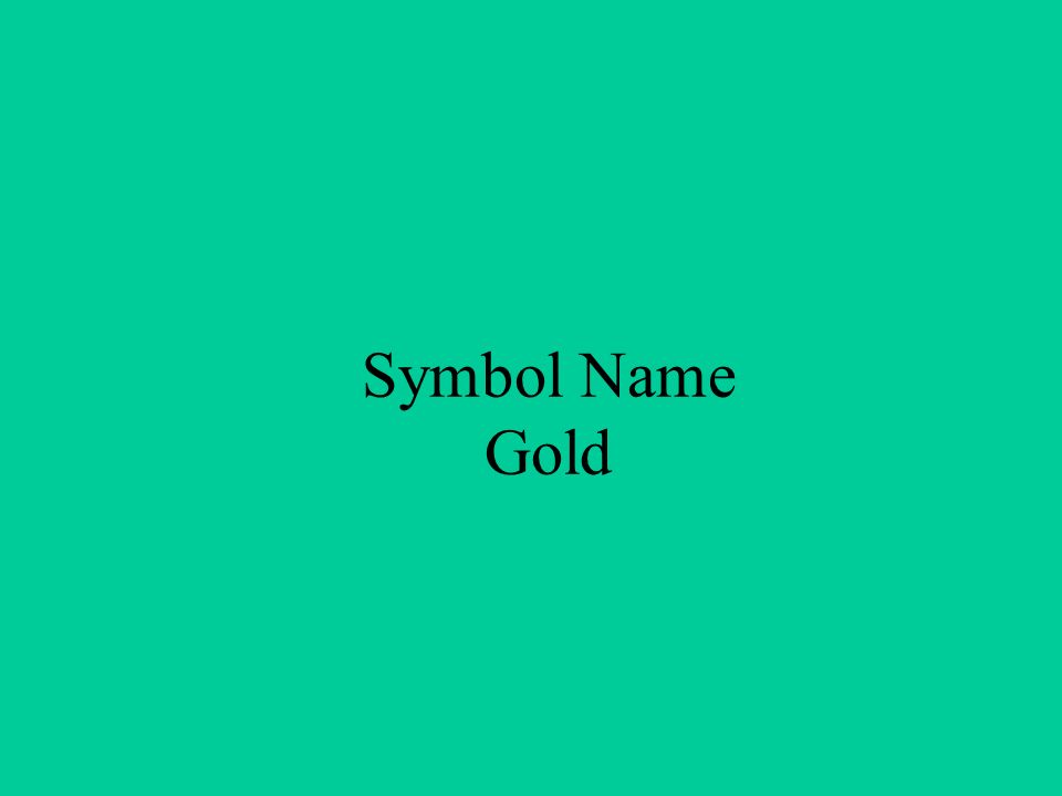 Symbol Name Gold