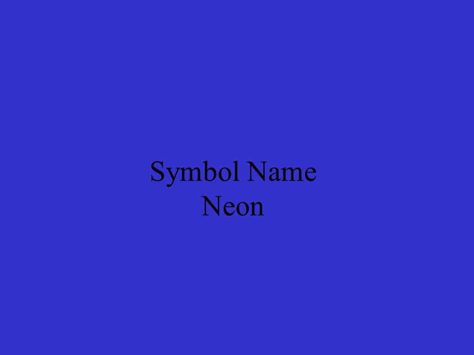 Symbol Name Neon