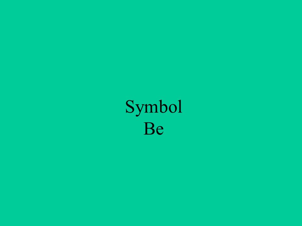 Symbol Be