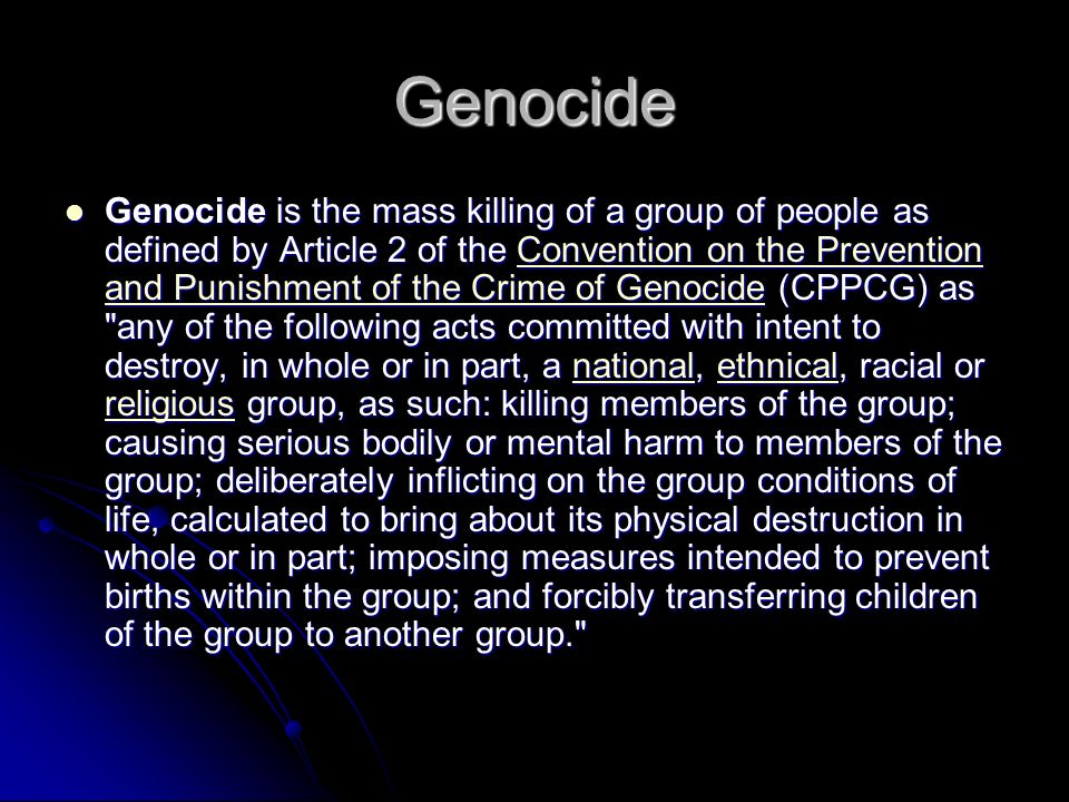 Rwandan Genocide. Genocide Genocide Is The Mass Killing Of A Group Of ...