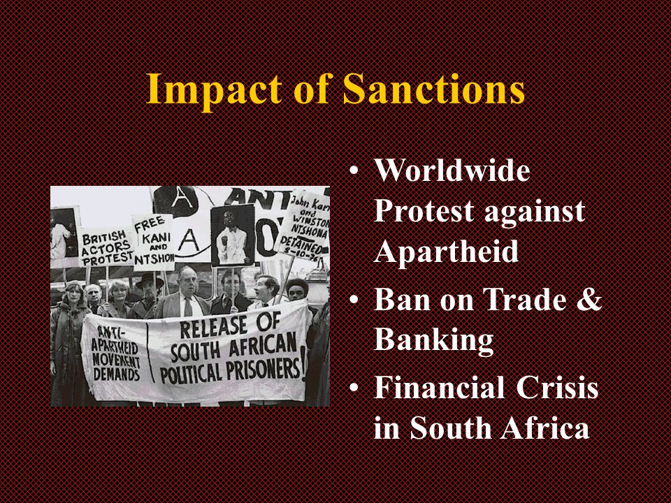 Impact of Sanctions Worldwide Protest against Apartheid Ban on Trade & Banking Financial Crisis in South Africa