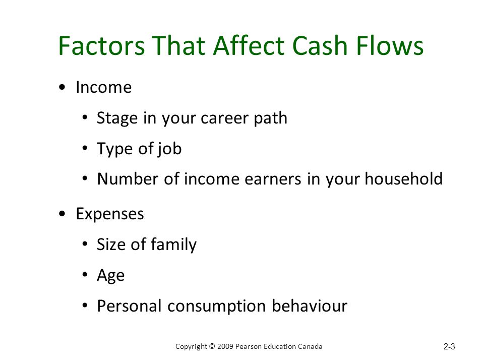 chapter 2 in class notes personal cash flow statement record your