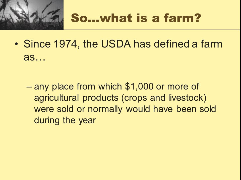 So…what is a farm.