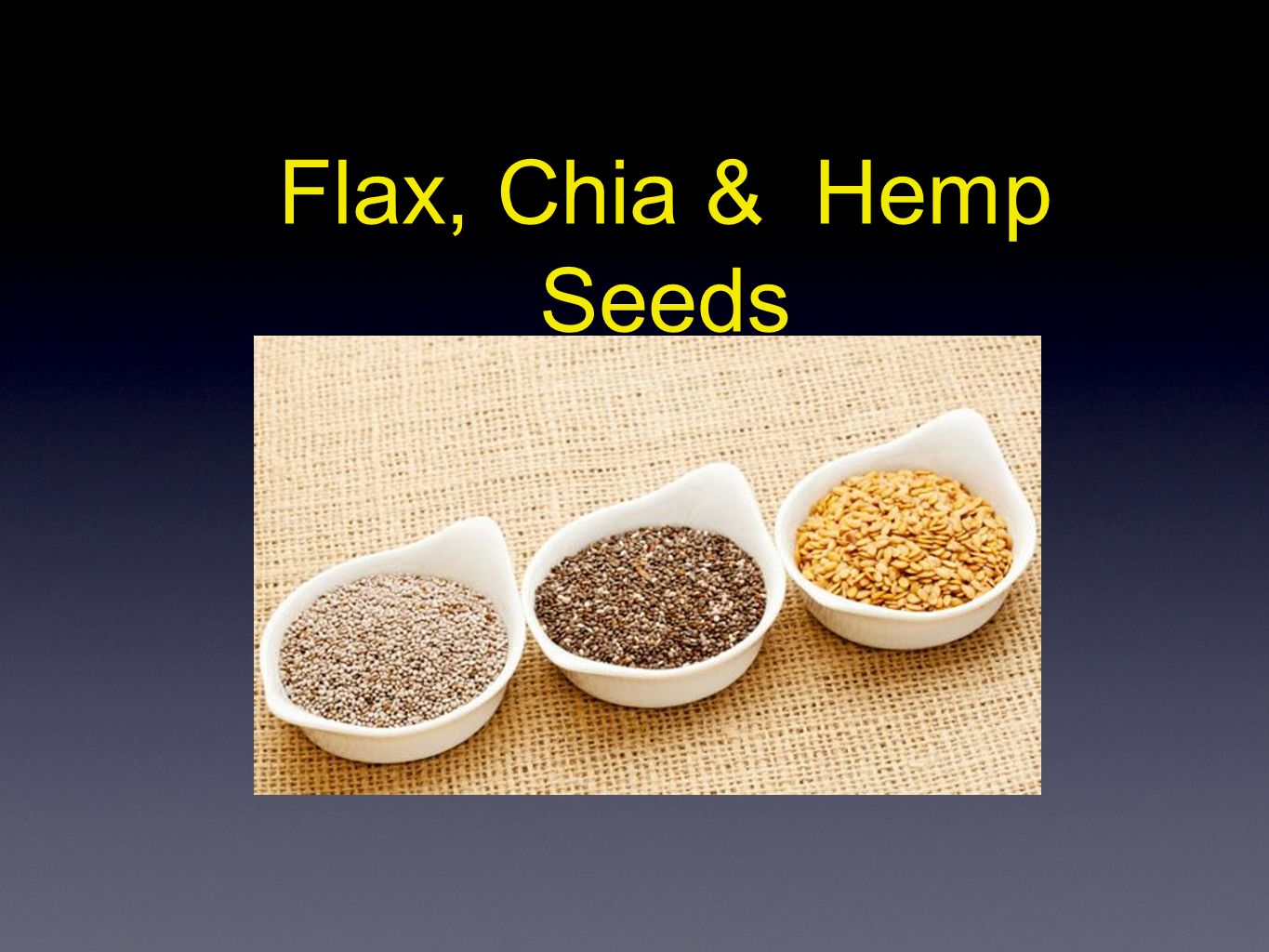 Flax, Chia & Hemp Seeds