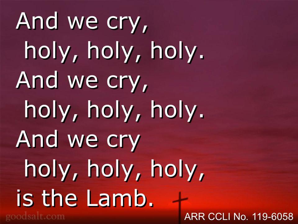 And we cry, holy, holy, holy. And we cry, holy, holy, holy.