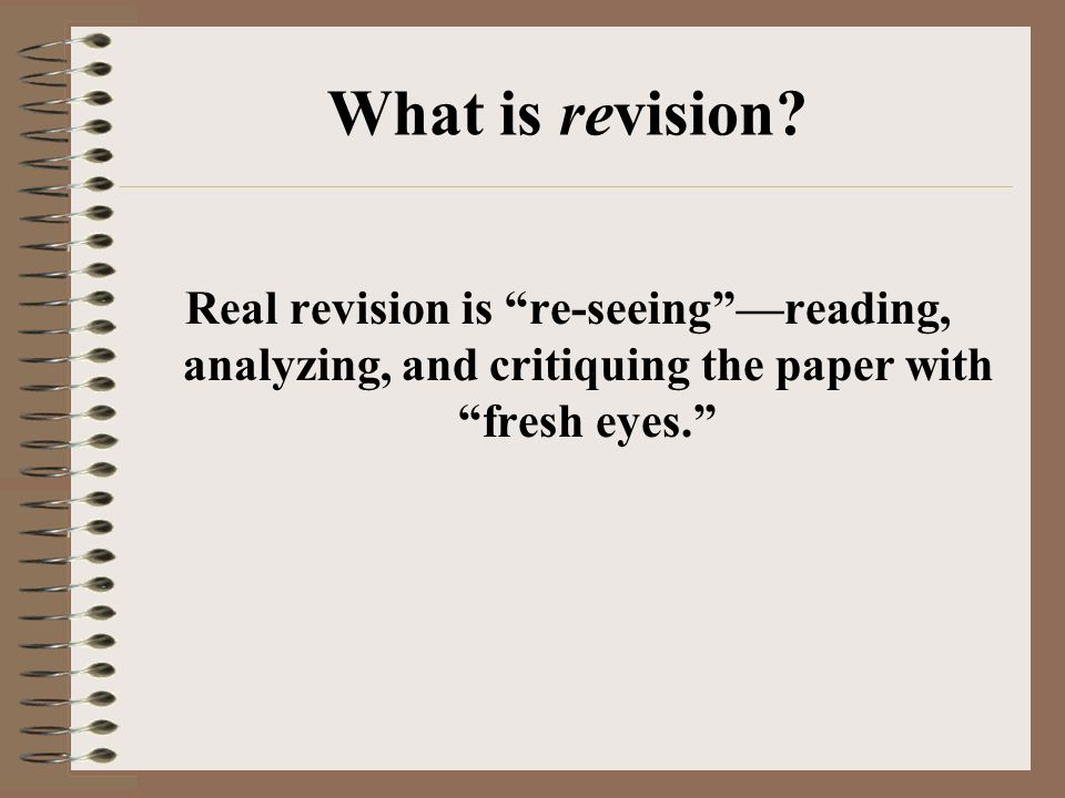 What is revision.