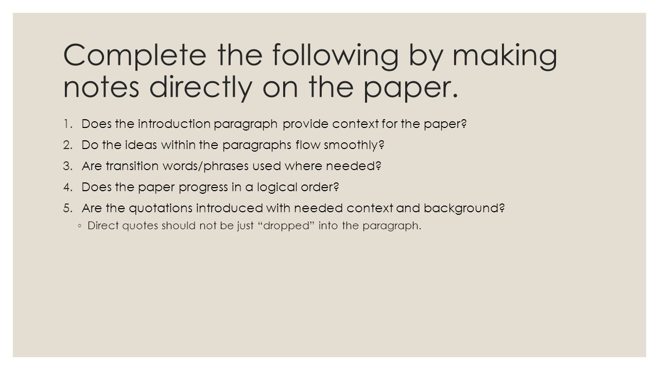Complete the following by making notes directly on the paper.
