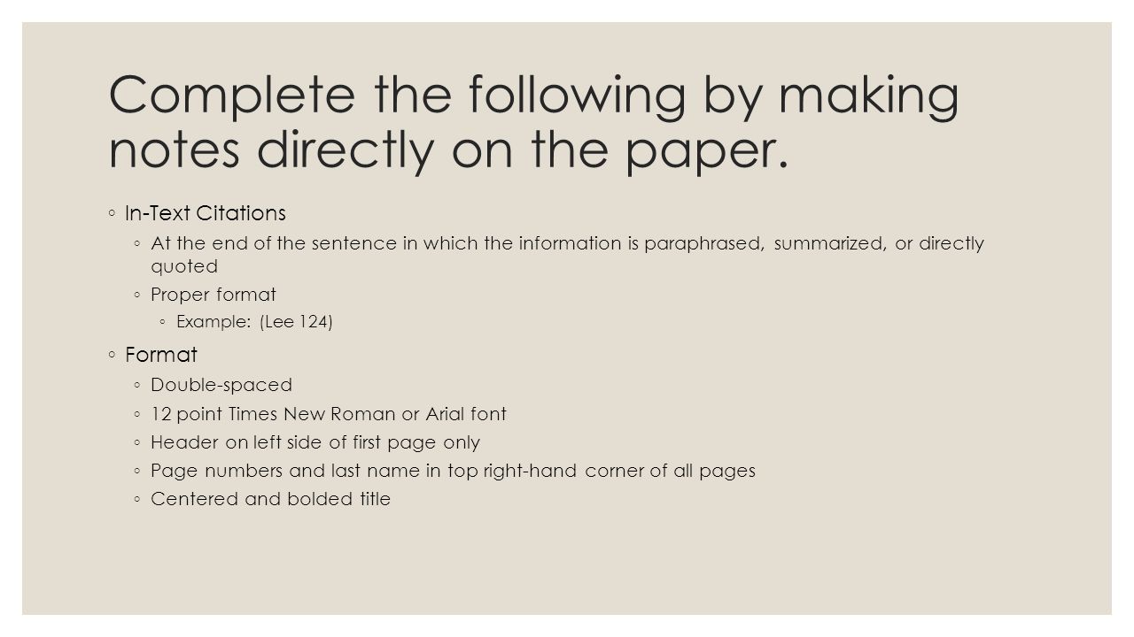 Complete the following by making notes directly on the paper.