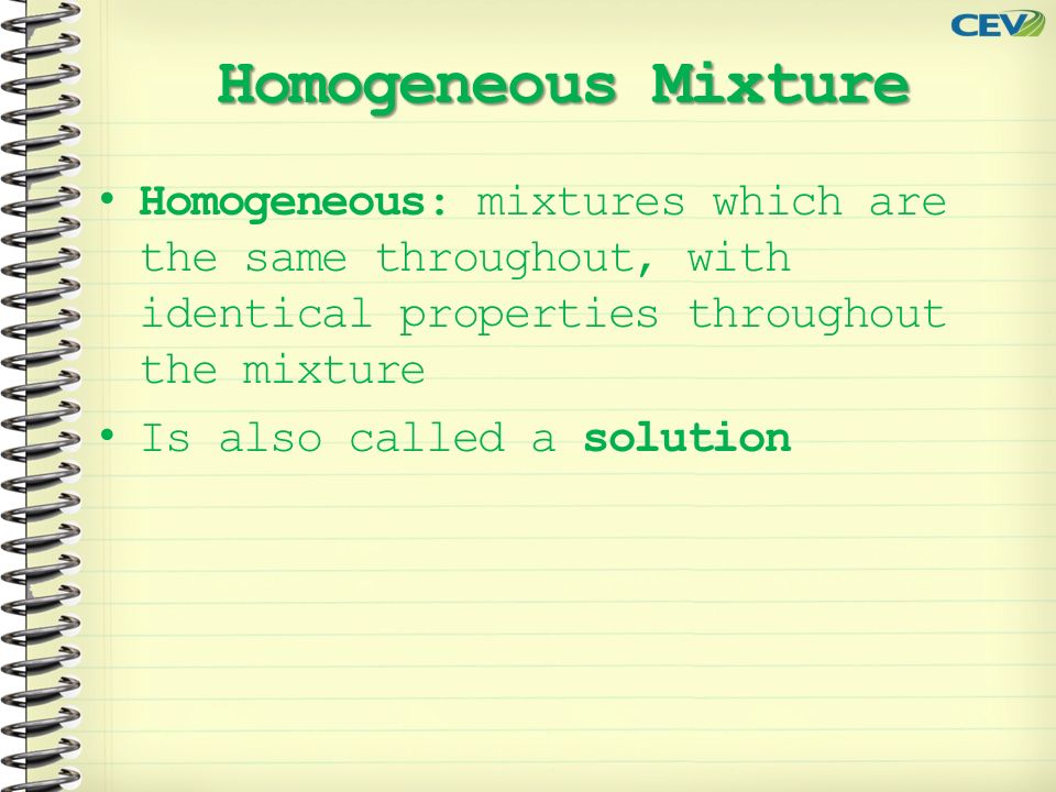 Teks Describe Heterogeneous And Homogeneous Mixtures 6d Explain The Similarities And Differences Between Heterogeneous And Homogenous Mixtures 6e Ppt Download Teks Describe Heterogeneous And Homogeneous Mixtures 6d Explain The Similarities And Differences Between Heterogeneous And Homogenous Mixtures 6e Ppt Download