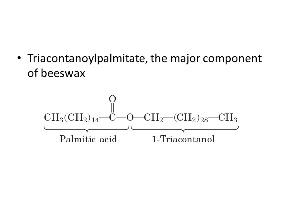 Triacontanoylpalmitate, the major component of beeswax