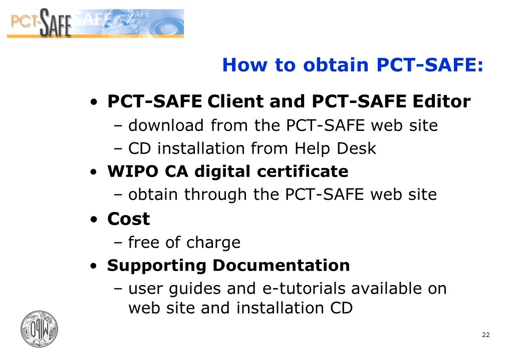 1 World Intellectual Property Organization Pct Safe Preparing Pct