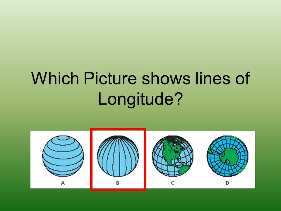 Which Picture shows lines of Longitude