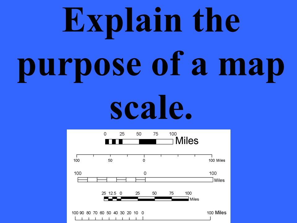 Explain the purpose of a map scale.
