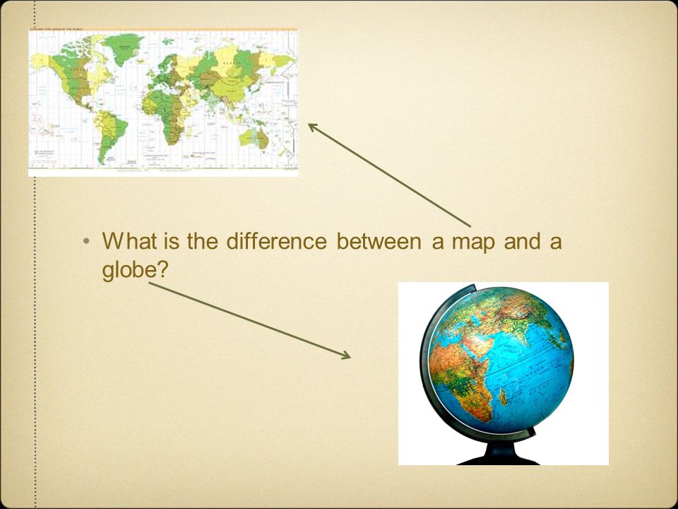 What is the difference between a map and a globe