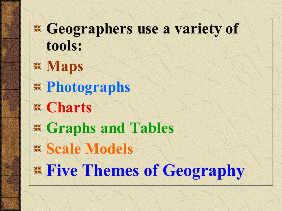 5 Themes Of Geography Chart
