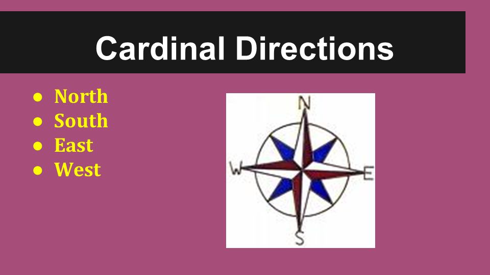 Cardinal Directions ● North ● South ● East ● West