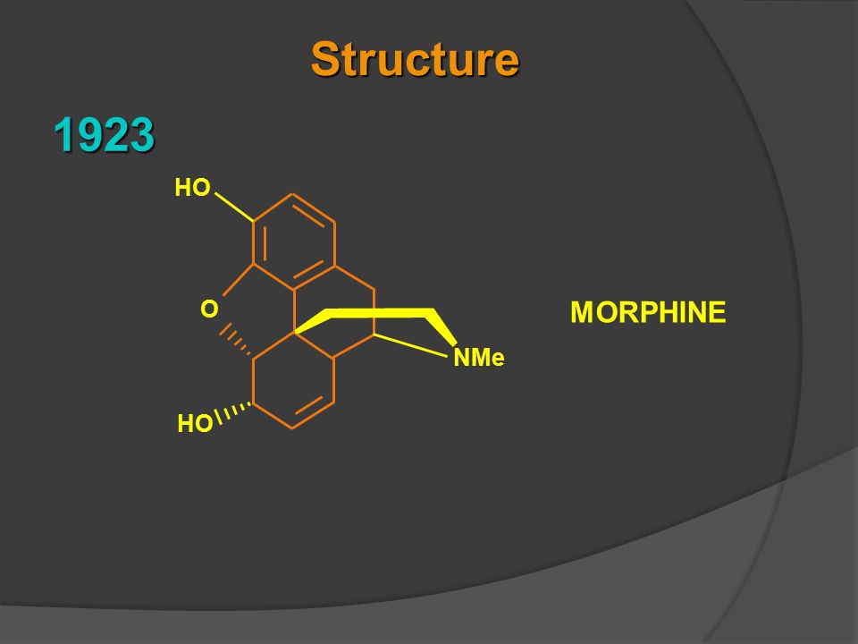 MORPHINE O NMe HO Structure 1923
