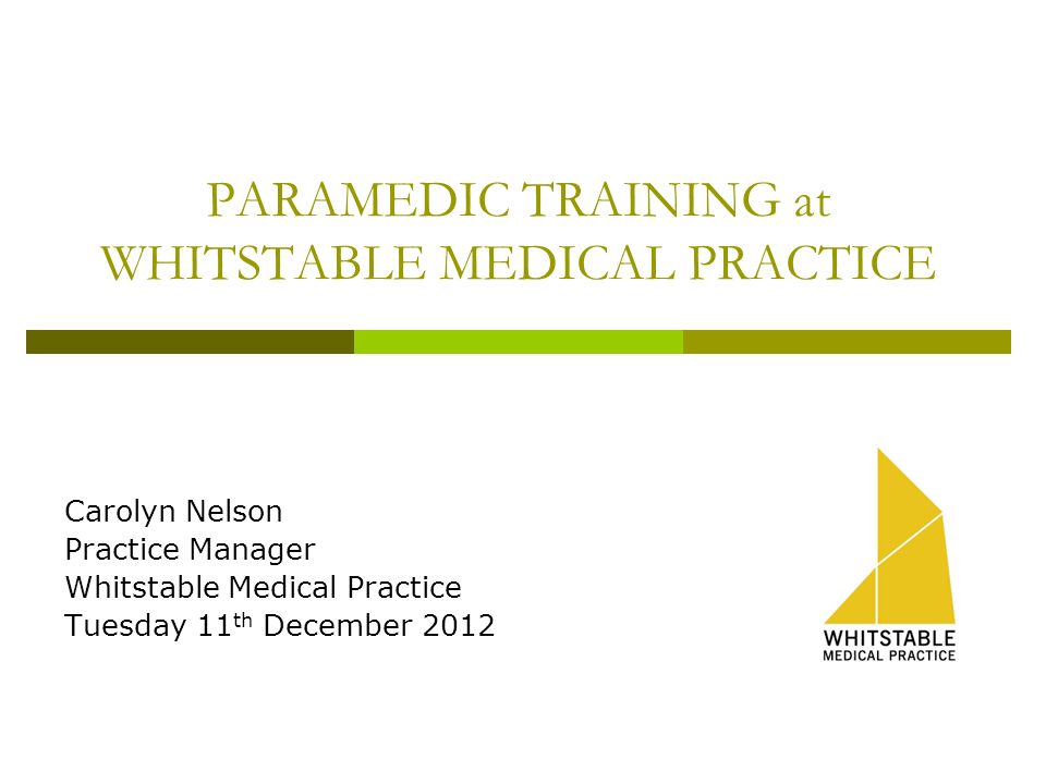 paramedic training at whitstable medical practice carolyn nelson medical practice manager
