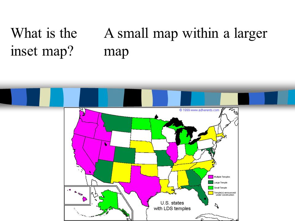 What is the inset map A small map within a larger map