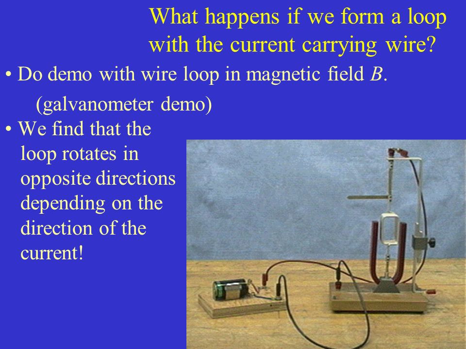 What happens if we form a loop with the current carrying wire.