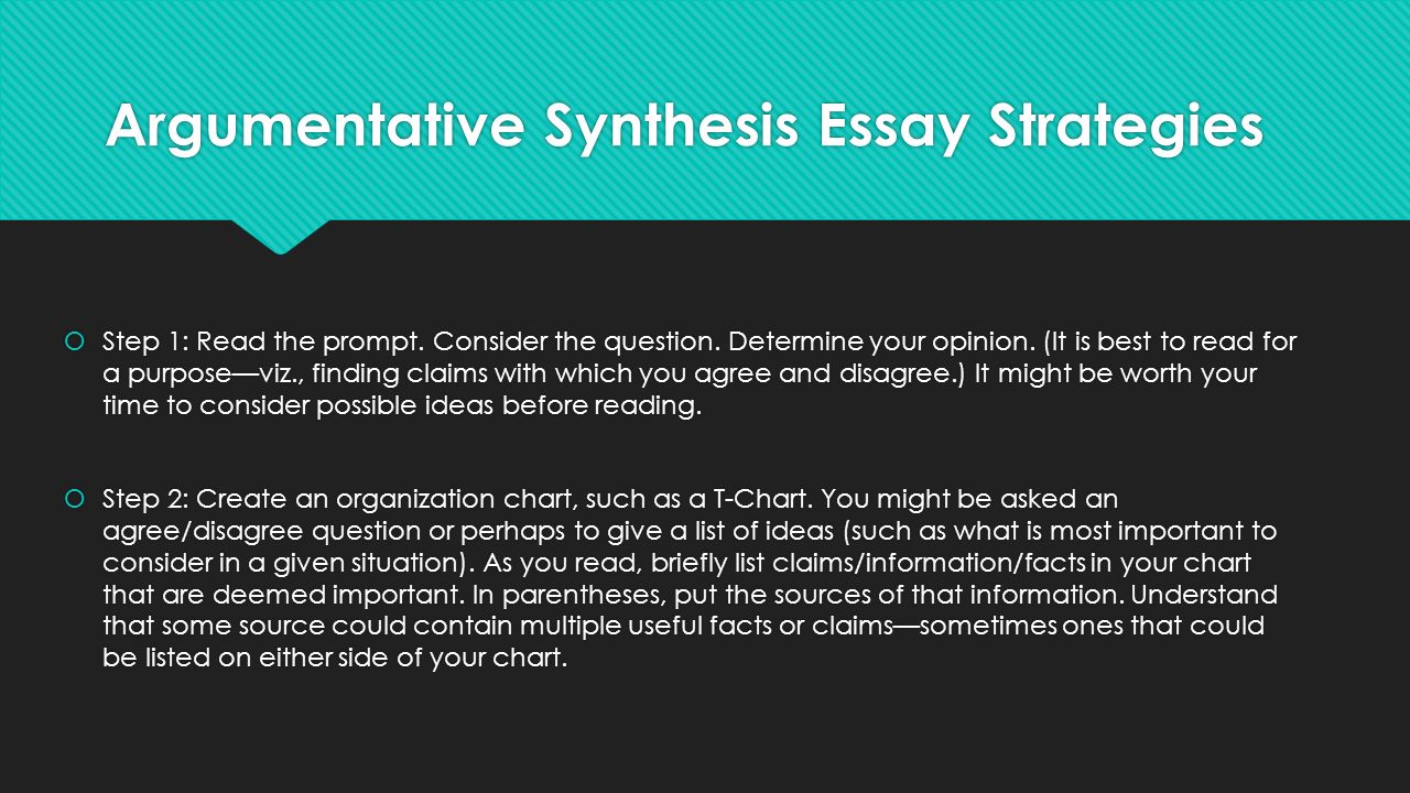 synthesis essay prompt
