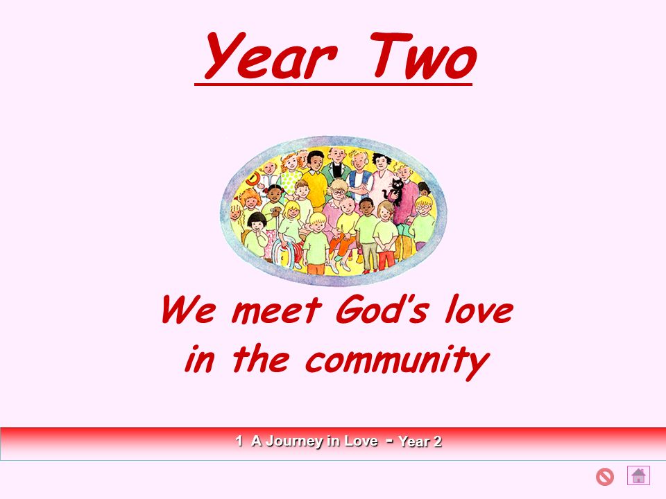 Year Two We meet God’s love in the community 1 A Journey in Love - Year 2
