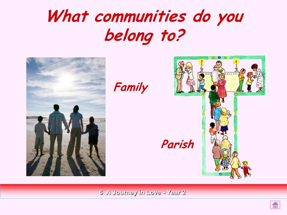 What communities do you belong to Parish Family 6 A Journey in Love - Year 2